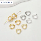 14k Rabbit Ear Ferrule Bead Set for DIY Jewelry Making