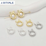 14k Rabbit Ear Ferrule Bead Set for DIY Jewelry Making