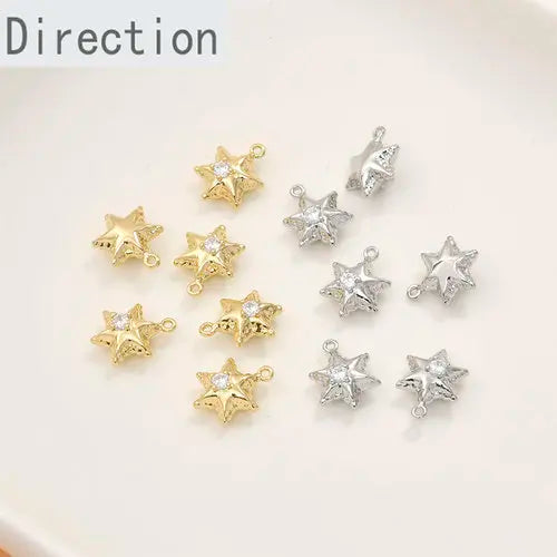 14k Baby Balloon Star Pendant for DIY Bracelet Necklace Earrings