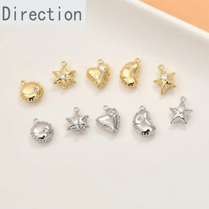 14k Baby Balloon Star Pendant for DIY Bracelet Necklace Earrings