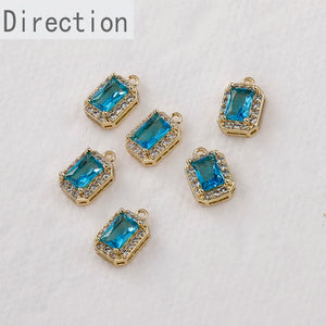 14k Geometric Diamonds Light Compact Pendant DIY Jewelry Accessory