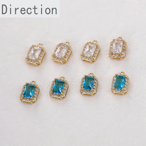 14k Geometric Diamonds Light Compact Pendant DIY Jewelry Accessory