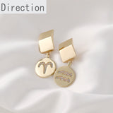 14k Geometric Concave Ellipse Drop Ear Buckle DIY Earring Accessory