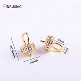 14k Plated Brass Pearl Pendant Mounting with Zircon Crown for Jewelry Making
