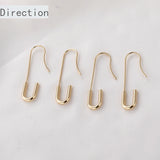 14k Gold-Plated Copper Ear Hooks for DIY Earrings