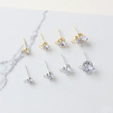 14k Gold-Plated Zircon Earrings DIY Accessory