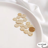 14K Gold-Plated Discs for DIY Earrings, Color-Preserving Accessories