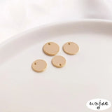 14K Gold-Plated Discs for DIY Earrings, Color-Preserving Accessories