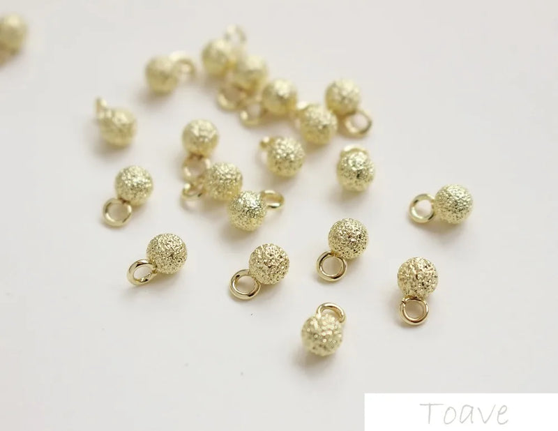 14k Gold-Plated Flash Sand Pendant Base for DIY Hand-Made Necklace