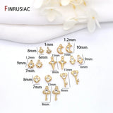 14k Plated Mini Key Heart Hamsa Star Moon Pendants for DIY Jewelry