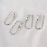 14k Split Flower Bamboo Silver Needle Earrings DIY Accessories