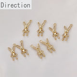 14k Diamond Bunny Lemon Slice Pendant DIY Jewelry Material