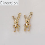 14k Diamond Bunny Lemon Slice Pendant DIY Jewelry Material