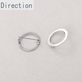 14k Hollow Round Ring Brooch Pin for DIY Hand-made Jewelry