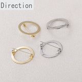 14k Hollow Round Ring Brooch Pin for DIY Hand-made Jewelry