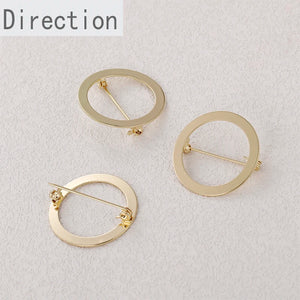 14k Hollow Round Ring Brooch Pin for DIY Hand-made Jewelry