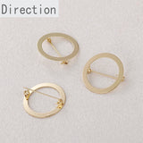14k Hollow Round Ring Brooch Pin for DIY Hand-made Jewelry