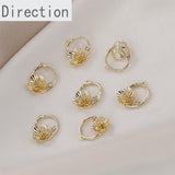 14k Small Bee Flower Pendant for DIY Bracelet Necklace