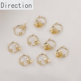 14k Small Bee Flower Pendant for DIY Bracelet Necklace