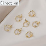 14k Small Bee Flower Pendant for DIY Bracelet Necklace