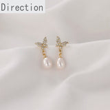 14k Ribbon Diamond Butterfly Ear Acupuncture Earrings Materials