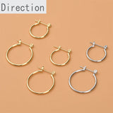 14k Color-Preserving Round Earrings DIY Jewelry Accessories