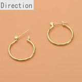14k Color-Preserving Round Earrings DIY Jewelry Accessories