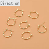 14k Color-Preserving Round Earrings DIY Jewelry Accessories