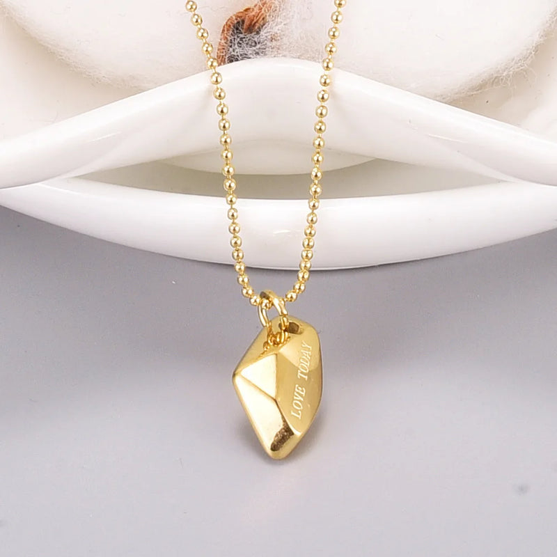 14k Yellow Plated Irregular Necklace for Women's Birthday Party
