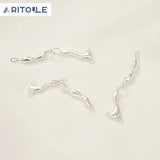 Gold-Plated Branch Double Hanging Link Rod for DIY Beading