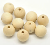 14mm 100pcs Natural Wooden Spacer Beads for Jewelry Making DIY Accessory