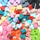 14mm 10Pcs Heart Shape Silicone Beads Teether DIY Necklace Accessories BPA
