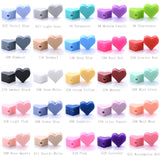 14mm 10Pcs Heart Shape Silicone Beads Teether DIY Necklace Accessories BPA