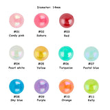 14mm Acrylic Round Pearl Beads for Jewelry Making DIY Bracelet Accessories