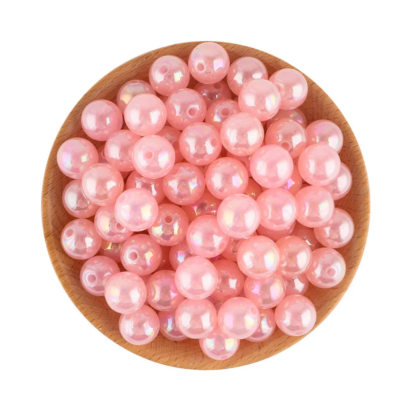 14mm Acrylic Round Pearl Beads for Jewelry Making DIY Bracelet Accessories
