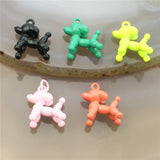 14mm 20pcs Colorful Balloon Dog Enamel Pendant Plating Charm