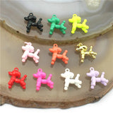 14mm 20pcs Colorful Balloon Dog Enamel Pendant Plating Charm