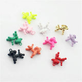 14mm 20pcs Colorful Balloon Dog Enamel Pendant Plating Charm
