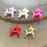 14mm 20pcs Colorful Balloon Dog Enamel Pendant Plating Charm