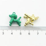 14mm 20pcs Colorful Balloon Dog Enamel Pendant Plating Charm