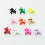 14mm 20pcs Colorful Balloon Dog Enamel Pendant Plating Charm