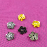 14mm Metal Filigree Flowers Buds Slice Charms Jewelry DIY Findings