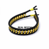 Flat Braided Leather Cord with Stainless Steel Chain for Bracelet Making