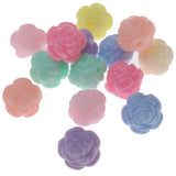 520pcs/Lot 3D Rose Flower Shape Acrylic Beads DIY Accessories Pastel Colors