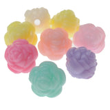 520pcs/Lot 3D Rose Flower Shape Acrylic Beads DIY Accessories Pastel Colors