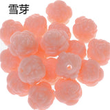 520pcs/Lot 3D Rose Flower Shape Acrylic Beads DIY Accessories Pastel Colors