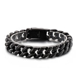14mm Cuban Link Chain Bracelet Bangle 8.66 Inch 316L Stainless Steel