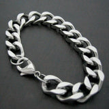 Highly polished Stainless Steel huge chain link bracelet, 9''