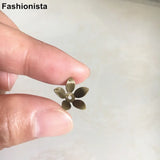 14mm Brass Floral Bead Caps for DIY Jewelry, Gold/Steel/Bronze Flowers Headwear