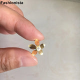 14mm Brass Floral Bead Caps for DIY Jewelry, Gold/Steel/Bronze Flowers Headwear